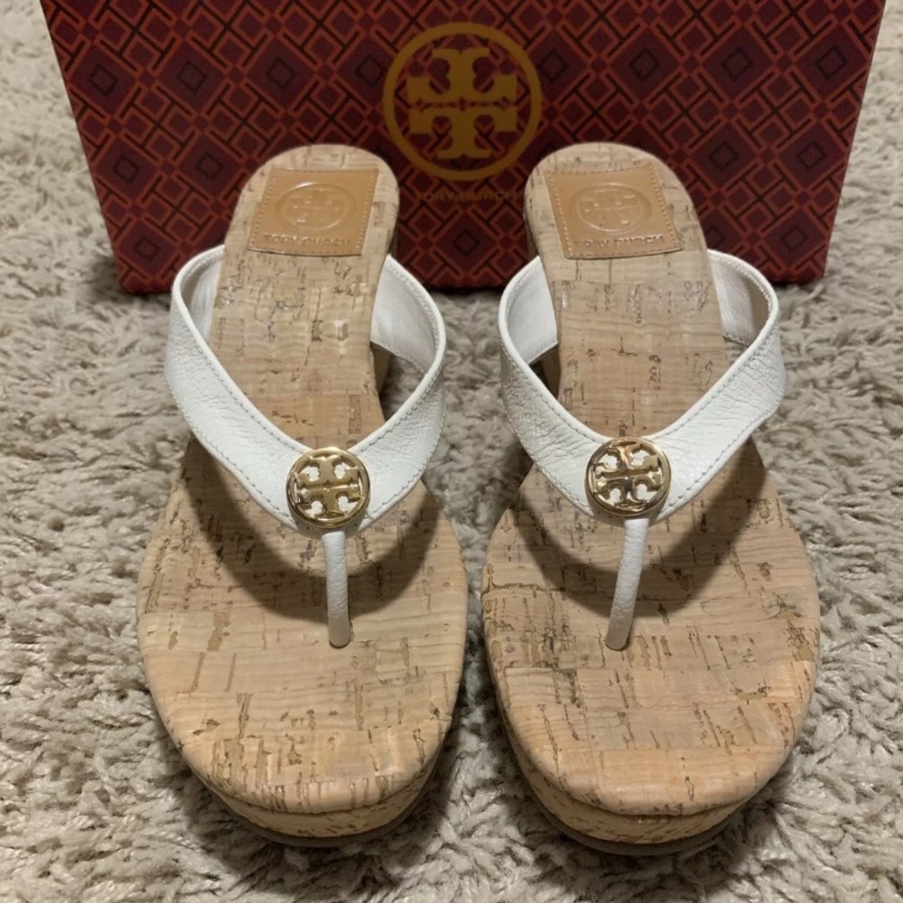 Tory Burch Suzy cork wedge sandals size 5.5